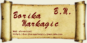 Borika Markagić vizit kartica